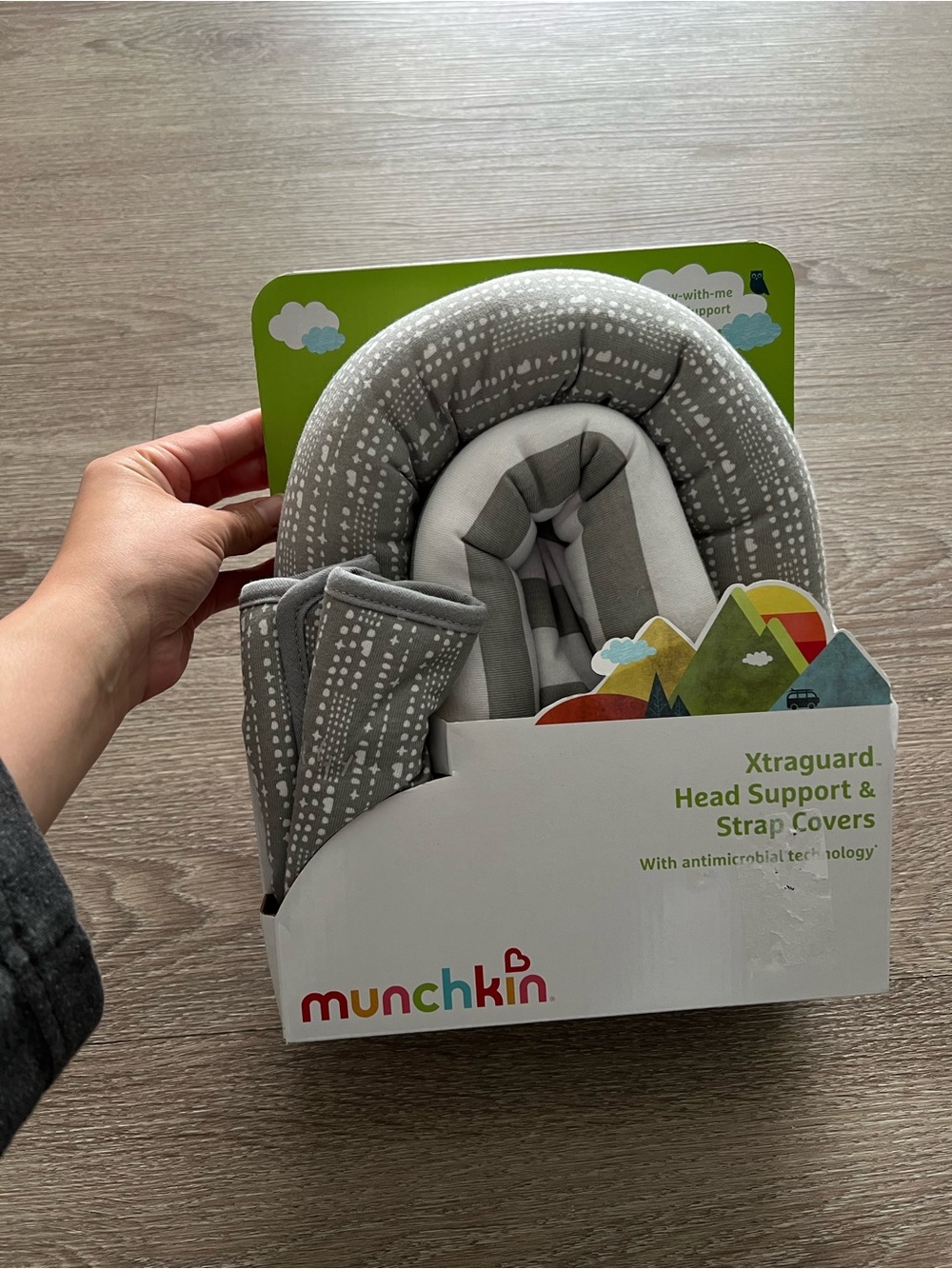 Munchkin Gray Xtraguard Head Support & Strap Covers